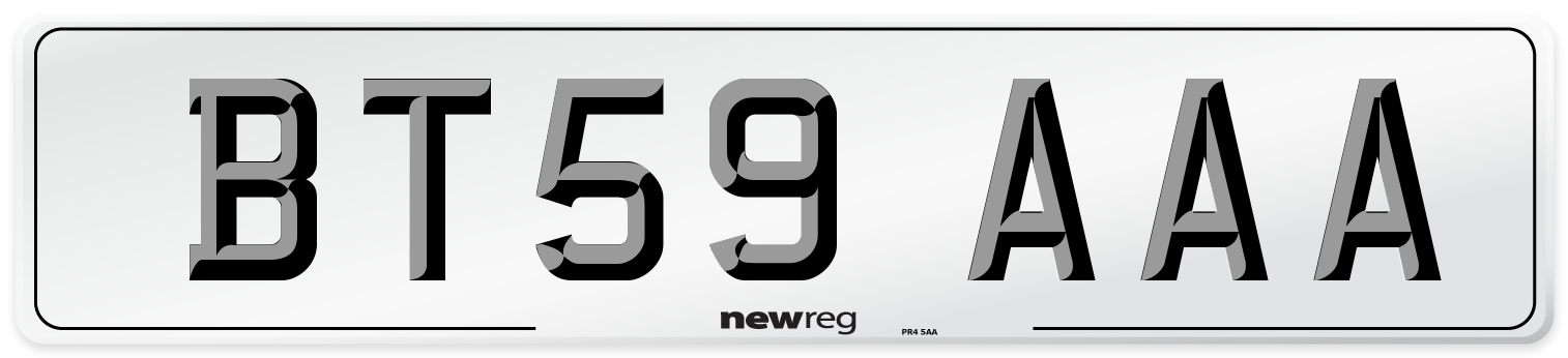 BT59 AAA Number Plate from New Reg